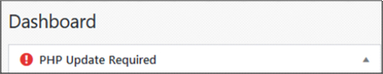 PHP Update Required